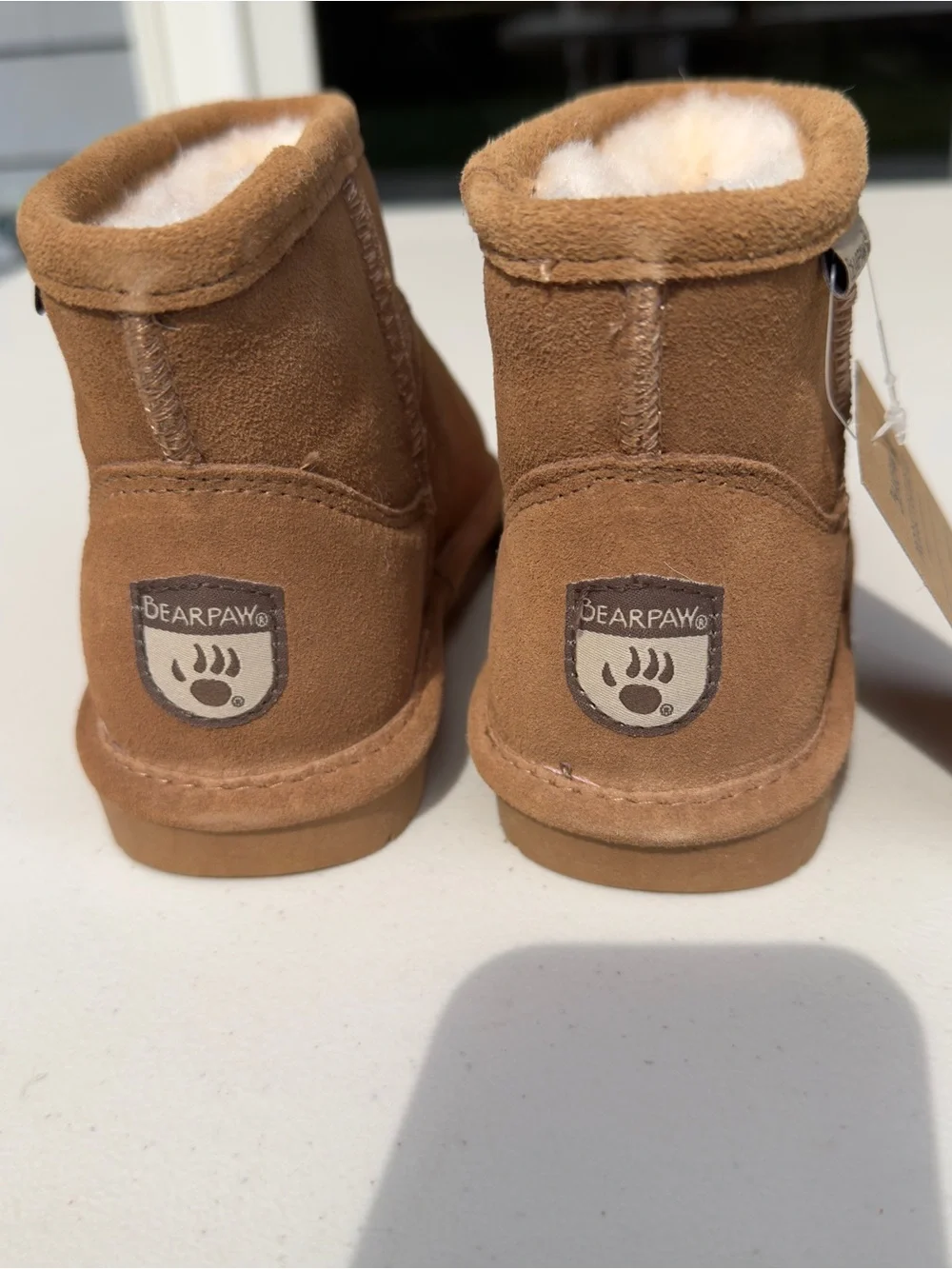NWT Bearpaw Briella Toddler Boots Size 12 Hickory Sheepskin Wool Lined